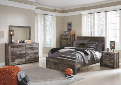 Ashley Full Size Derekson 3 Piece Bed in Brown - B200B4