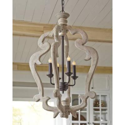 Ashley Jocelin Chandelier Distressed White  - L000548