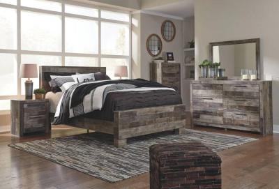 Ashley Queen Size Derekson 3 Piece Bed in Brown - B200B6