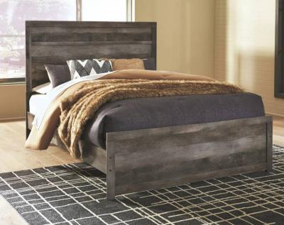 Ashley Queen Size Wynnlow 3 Piece Panel Bed in Dark Gray - B440B2