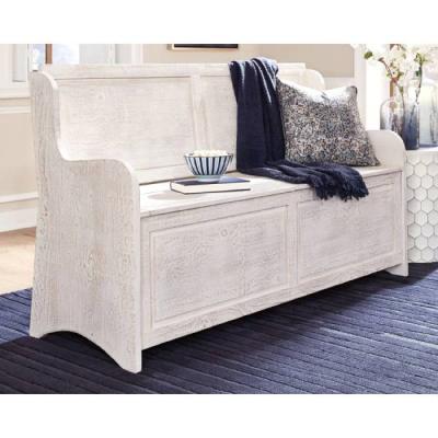 Ashley Dannerville Storage Bench Antique White - A3000199