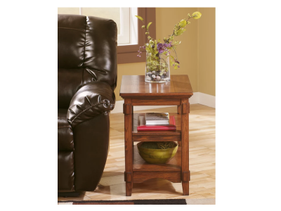 Ashley Furniture Cross Island Chairside End Table T719-7  Medium Brown
