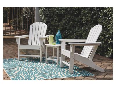 Ashley Sundown Treasure 3 Piece Outdoor Seating In White - PKG008188