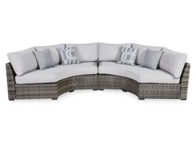 Ashley Harbor Court 2 Piece Outdoor Sectional In Gray - P459P3