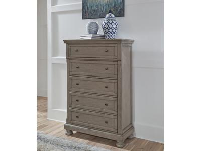 Ashley Furniture Lettner Five Drawer Chest B733-46 Light Gray