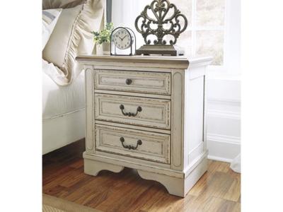 Ashley Furniture Realyn Three Drawer Night Stand B743-93 Two-tone