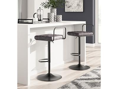 Ashley Furniture Strumford Tall Swivel Barstool (2/CN) D119-230 Gray/Black