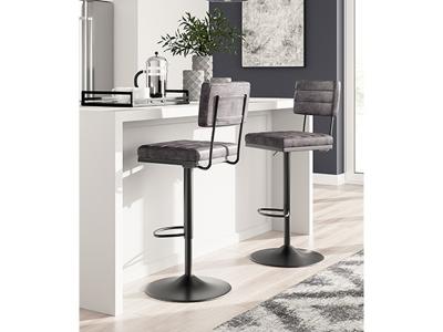 Ashley Furniture Strumford Tall Swivel Barstool (2/CN) D119-630 Gray/Black