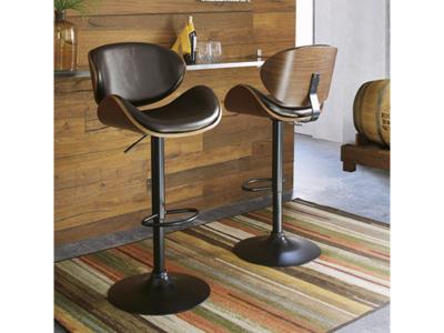 Ashley Furniture Bellatier Tall UPH Swivel Barstool(1/CN) D120-530 Brown