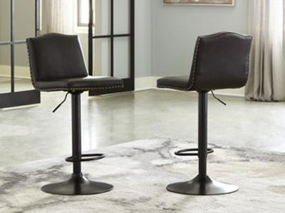 Ashley Furniture Gaddison Tall UPH Swivel Barstool(2/CN) D122-530 Brown/Black