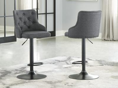 Ashley Furniture Gaddison Tall UPH Swivel Barstool(2/CN) D122-730 Gray/Black