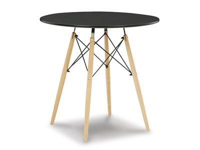 Ashley Furniture Jaspeni Round Dining Room Table D200-15 Black/Natural