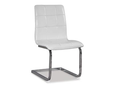 Ashley Furniture Madanere Dining UPH Side Chair (4/CN) D275-02 White/Chrome Finish