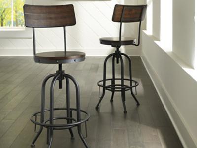 Ashley Furniture Odium Tall Swivel Barstool (2/CN) D284-230 Brown