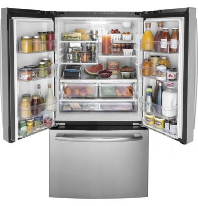 36" GE 27.0 Cu. Ft. Fingerprint Resistant French-Door Refrigerator - GNE27JYMFS