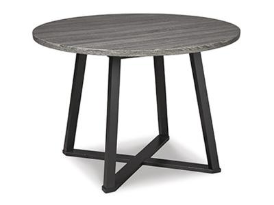 Ashley Furniture Centiar Round Dining Room Table D372-16 Gray/Black