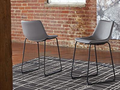 Ashley Furniture Centiar Upholstered Barstool (2/CN) D372-824 Gray