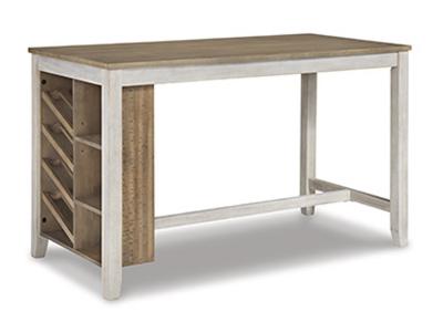 Ashley Furniture Skempton RECT Counter Table w/Storage D394-32 White/Light Brown