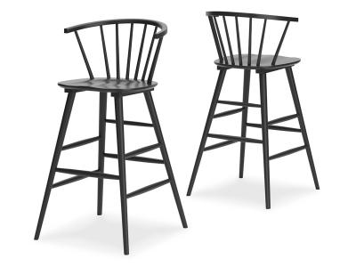 Ashley Furniture Otaska Tall Barstool (2/CN) D406-230 Black