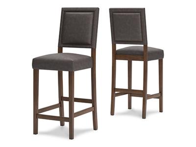 Ashley Furniture Benmara Tall UPH Barstool (2/CN) D466-130 Grayish Brown/Brown