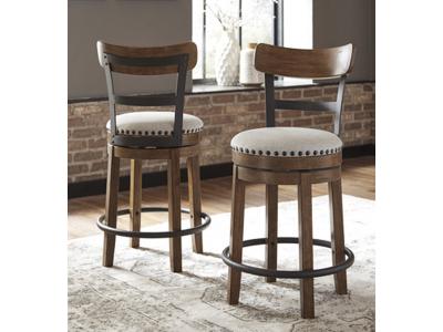 Ashley Furniture Valebeck UPH Swivel Barstool (1/CN) D546-424 Brown