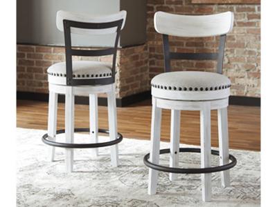 Ashley Furniture Valebeck UPH Swivel Barstool (1/CN) D546-524 White