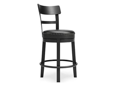 Ashley Furniture Valebeck UPH Swivel Barstool (1/CN) D546-624 Black