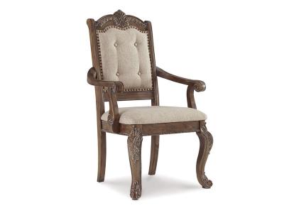 Ashley Furniture Charmond Dining UPH Arm Chair (2/CN) D803-01A Brown