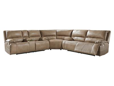 Ashley Ricmen 3 Piece Power Reclining Sectional Putty - U43702S1