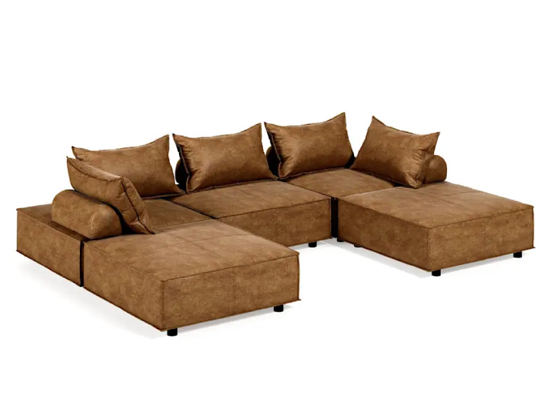 Ashley A3000243A5 Bales 5 Piece Modular Sectional in Brown AFHS 1562
