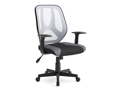 Ashley Furniture Beauenali Home Office Swivel Desk Chair H190-09 Light Gray/Black