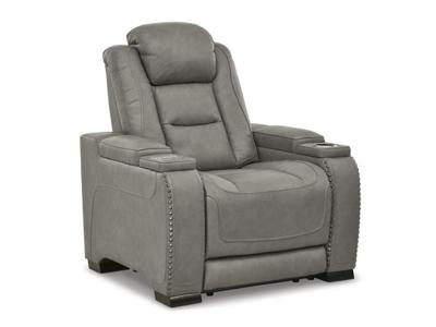 Ashley Furniture The Man-Den PWR Recliner/ADJ Headrest U8530513C Gray