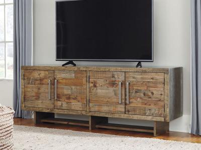 Ashley Furniture Mozanburg Extra Large TV Stand W665-68 Rustic Brown