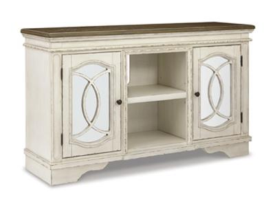 Ashley Furniture Realyn Large TV Stand W743-48 Chipped White