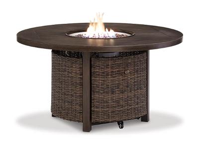 Ashley Furniture Paradise Trail Round Fire Pit Table P750-776 Medium Brown