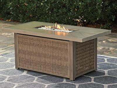 Ashley Furniture Beachcroft Rectangular Fire Pit Table P791-773 Beige