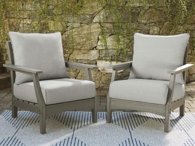 Ashley Furniture Visola Lounge Chair w/Cushion (2/CN) P802-820 Gray