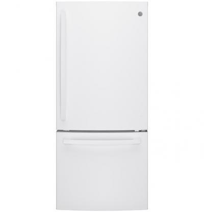 30" GE 21.0 Cu. Ft. Bottom-Freezer Refrigerator with Energy Star - GBE21DGKWW