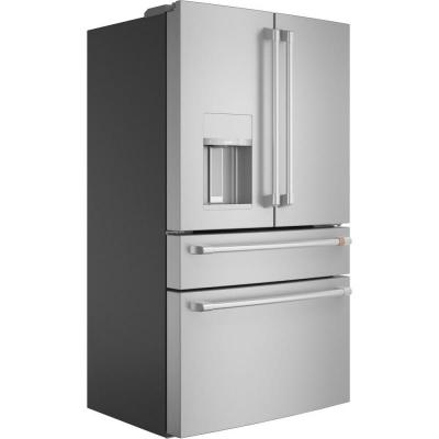 36" Café 22.3 Cu. Ft. Counter-Depth 4-Door French Door Refrigerator in Stainless Steel - CXE22DP2PS1