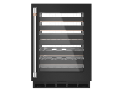 24" GE Cafe 4.7 Cu. Ft. Wine Center with 46 Wine Bottle Capacity in Matte Black - CCP06DP3PD1