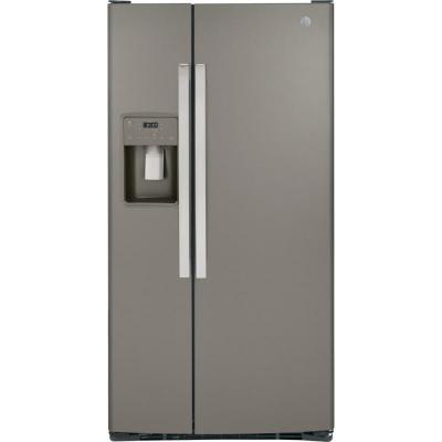 36" GE 23.2 Cu. Ft. Side-By-Side Refrigerator in Slate - GSS23GMPES