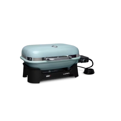 23" Weber Lumin Compact Electric Grill in Ice Blue - 91400901
