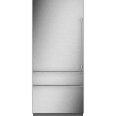 36" Monogram Left-Hinge Integrated Bottom-Freezer Refrigerator - ZIC363NBVLH