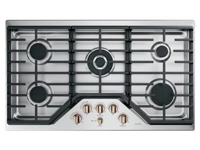 36" GE Café Built-In Deep-Recessed Edge-to-Edge Gas Cooktop - CGP95363MS2