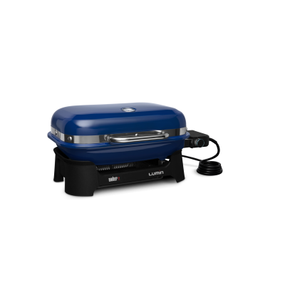 23" Weber Lumin Compact Electric Grill in Deep Ocean Blue - 91300901