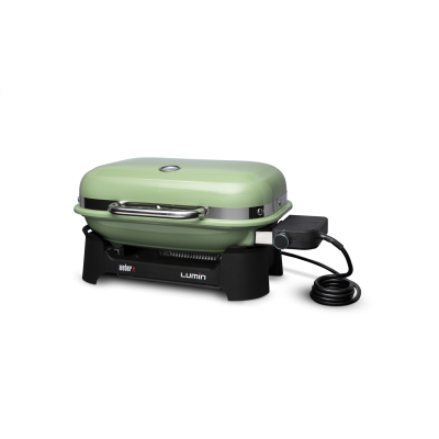 23" Weber Lumin Compact Electric Grill in Light Green - 91070901