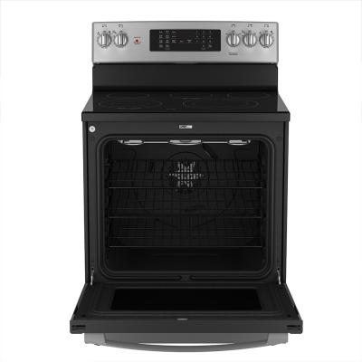 30" GE Profile Electric Freestanding True Convection Range with No-Preheat Air Fry - PCB905YVFS