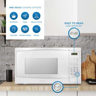 19" Danby 0.9 Cu. Ft. Microwave with Convenience Cooking Controls in White - DBMW0920BWW