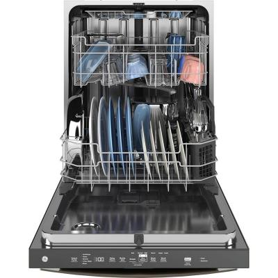 24" GE Top Control Stainless Steel Interior Dishwasher with Sanitize Cycle - GDT650SMVES