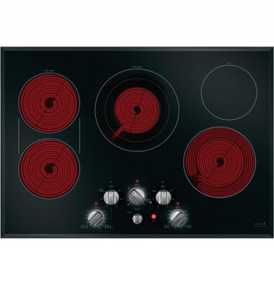 30" GE Cafe Built-In Knob Control Electric Cooktop - CEP70302MS1